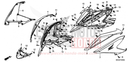 SIDE COWL NC750XDH de 2017